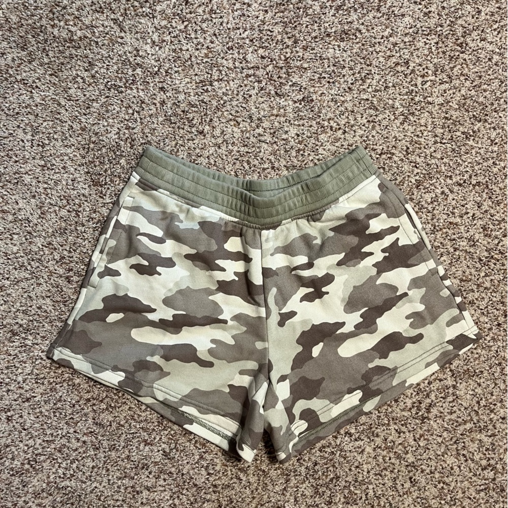 Aerie Olive Camouflage Shorts